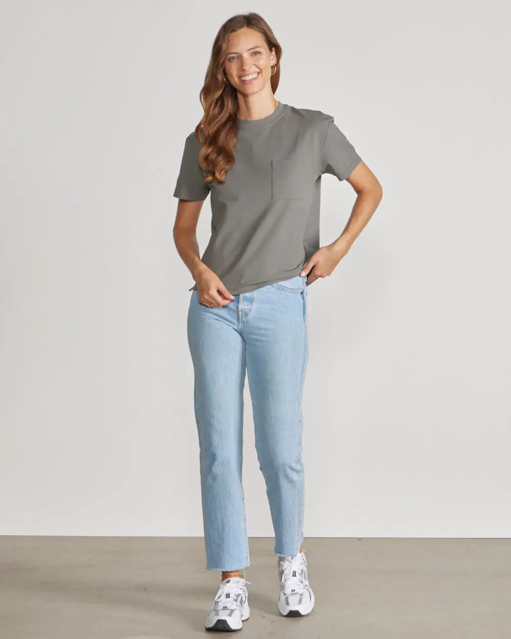 Lux Relaxed Split Hem Pocket Tee