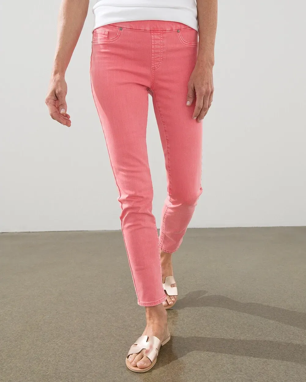 Denim Pull-On Ankle Jeggings