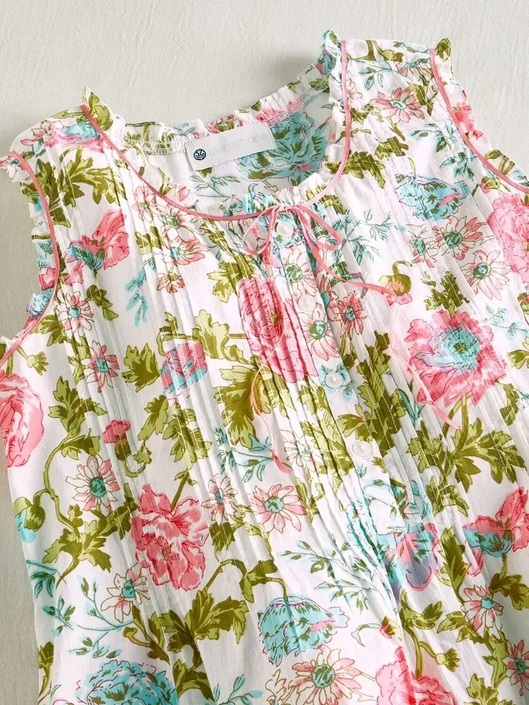 Ella Simone English Rose Cotton Lawn Nightgown