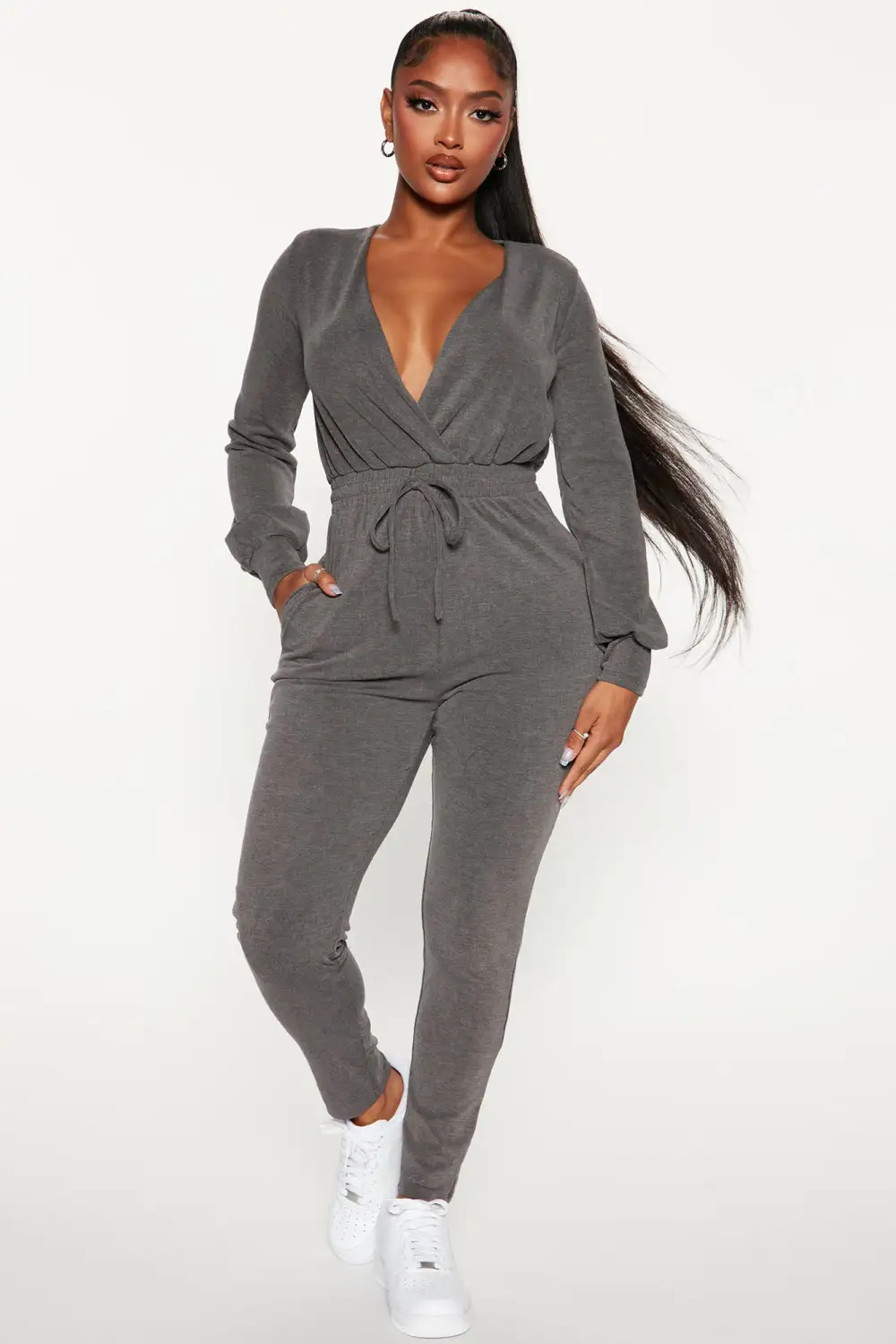 Ready To Lounge Jumpsuit - Charcoal