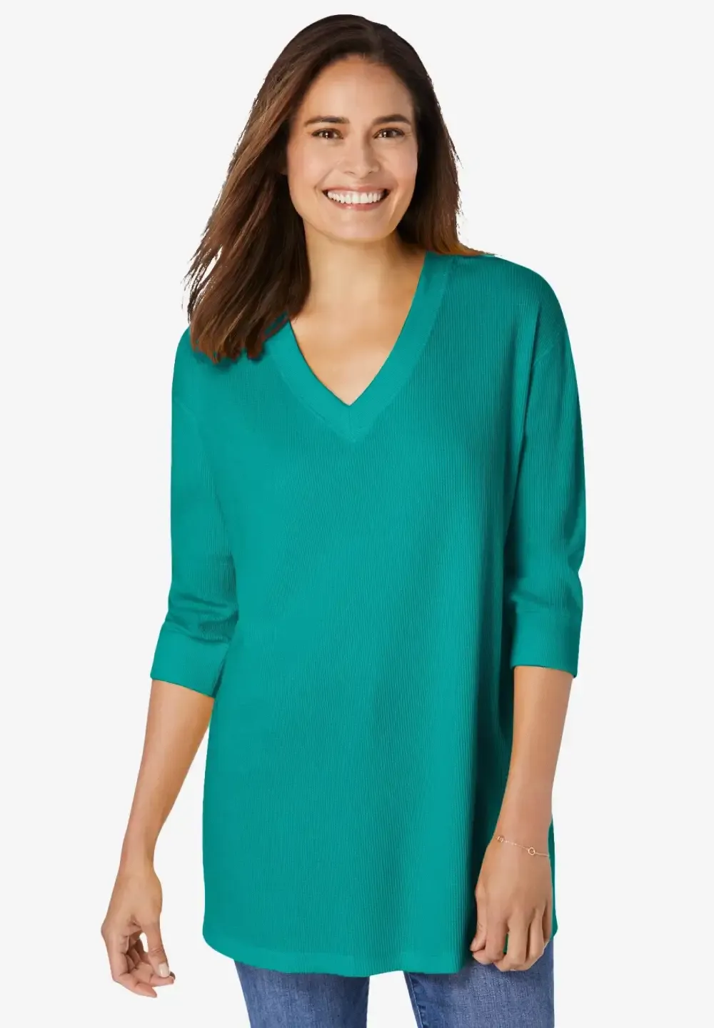 Three-Quarter Sleeve Thermal Sweatshirt