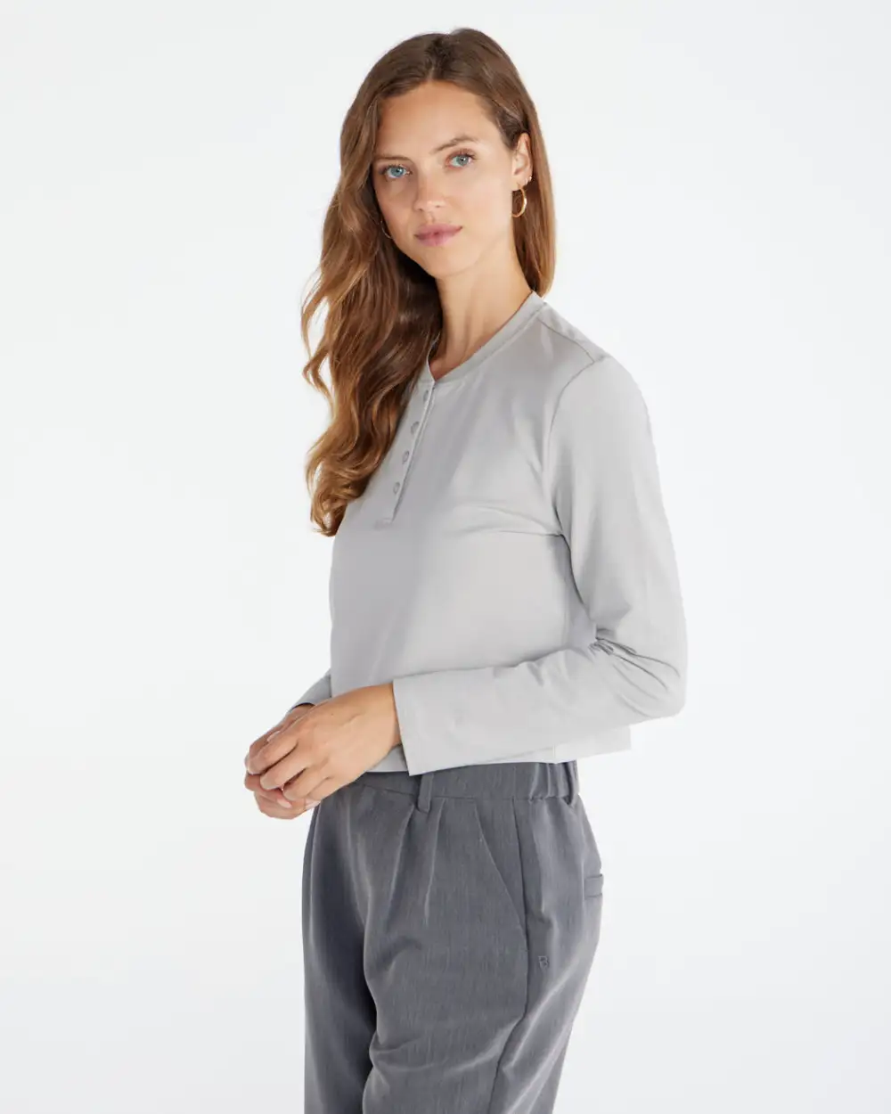 Lux Relaxed Henley Long Sleeve