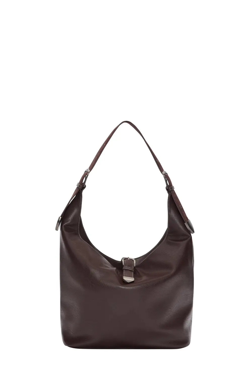 Bolso shopper hebilla efecto piel