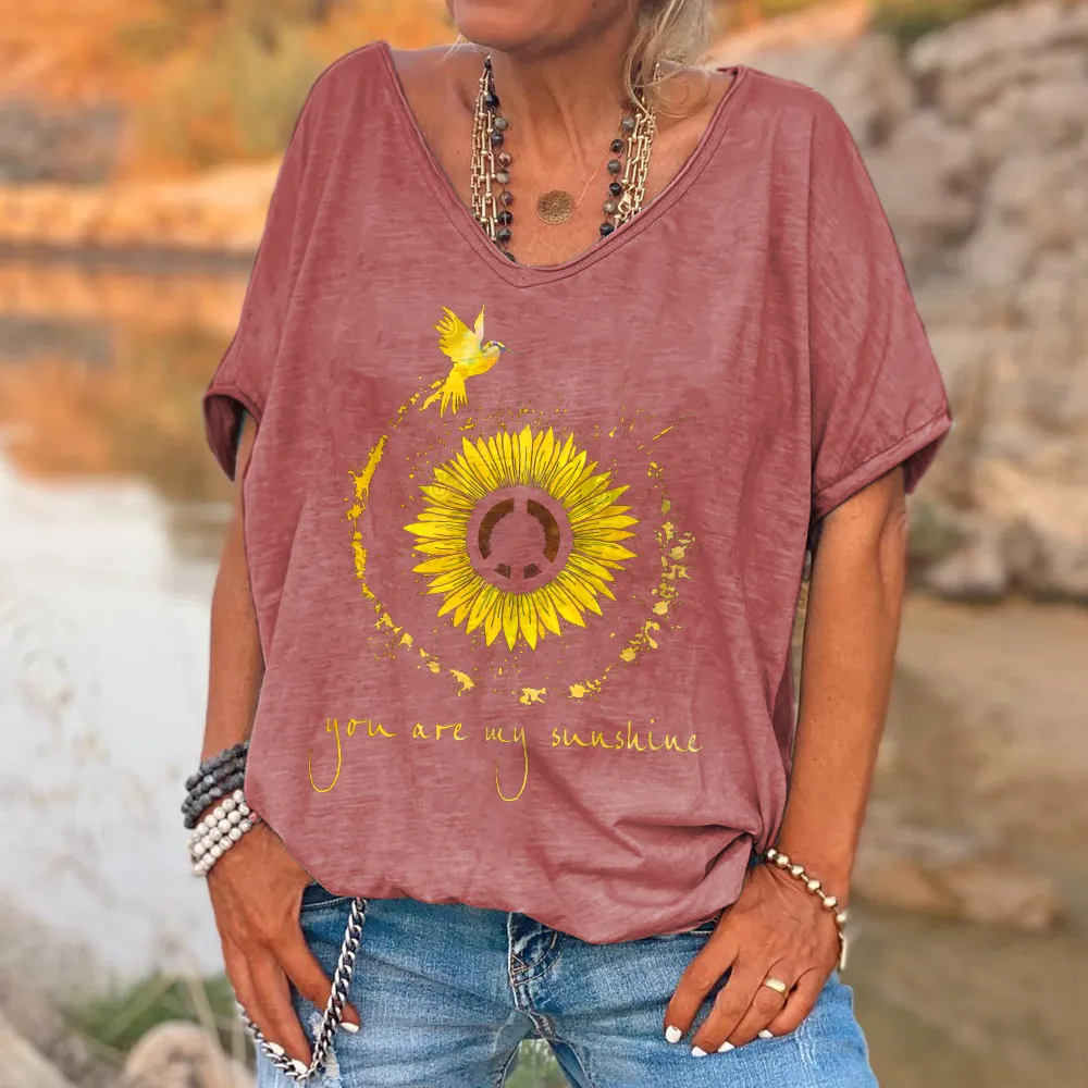 You Are My Sunshine Printed Women's T-shirt