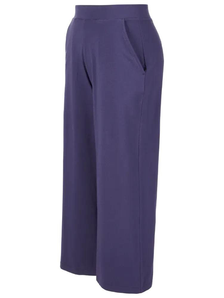 Easy-Fit Wide-Leg Knit Crop Pants