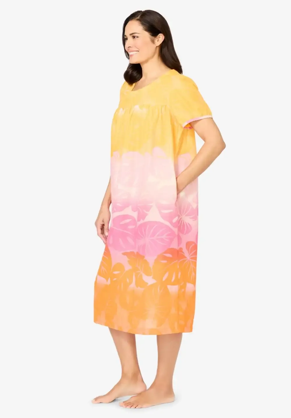 Short Print Shirred Lounger