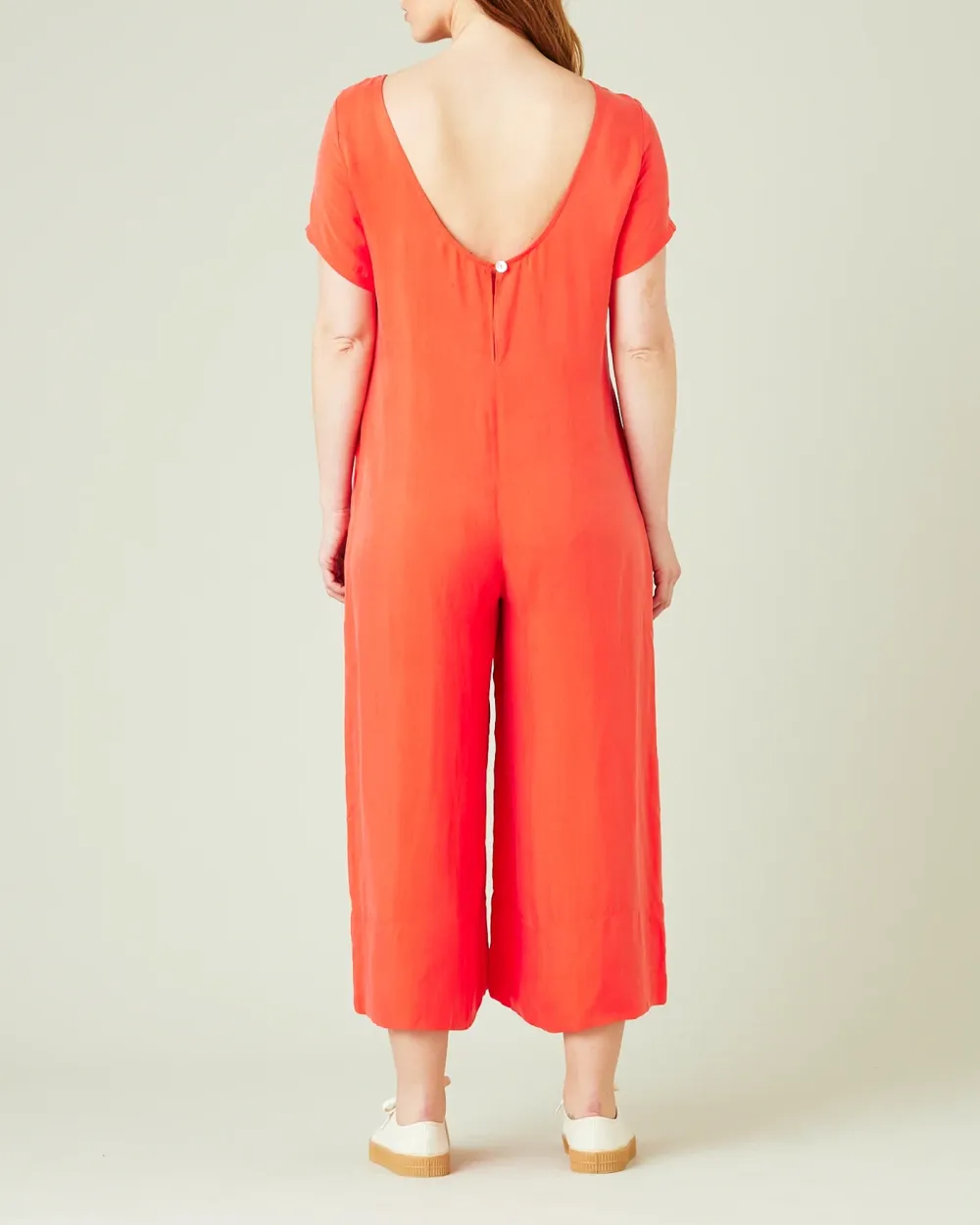 CORAL CUPRO JUMPSUIT