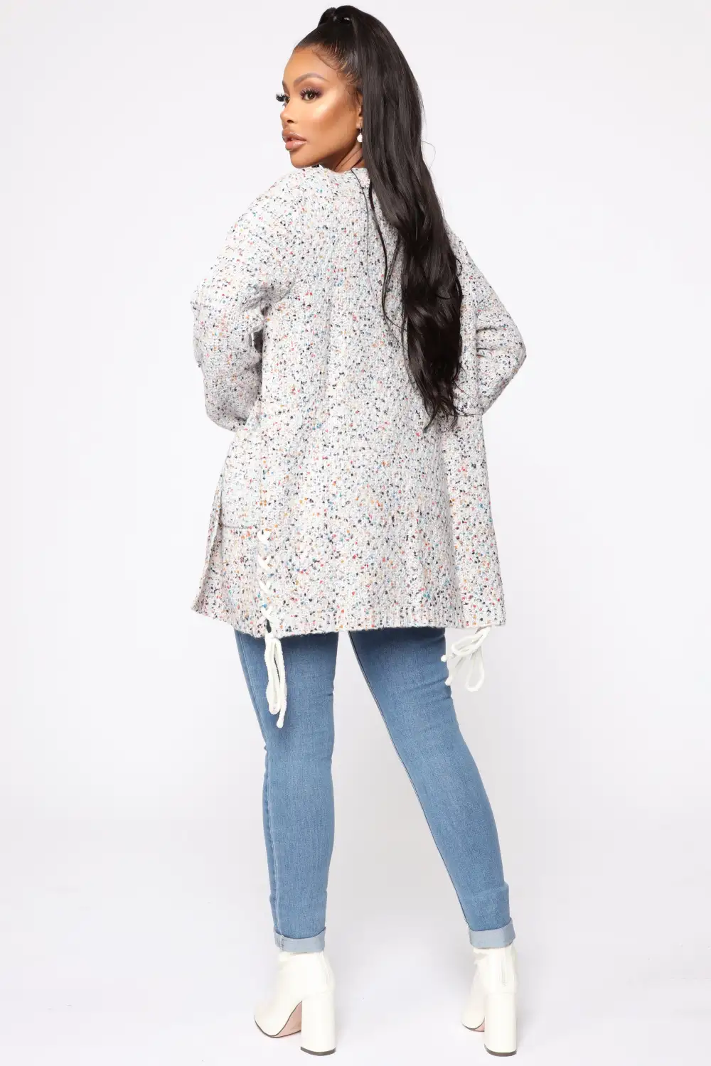 There's No Way Speckle Cardigan - Multi Color