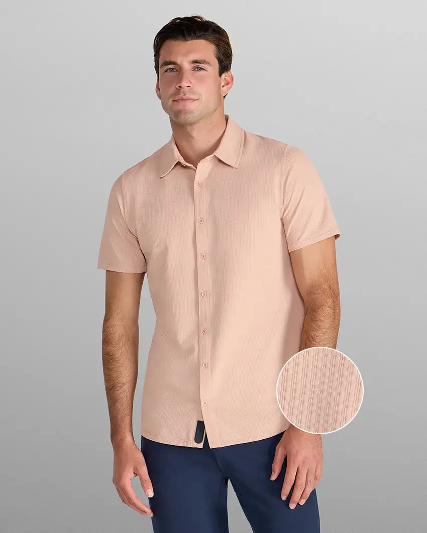 Seersucker Short Sleeve Button Down
