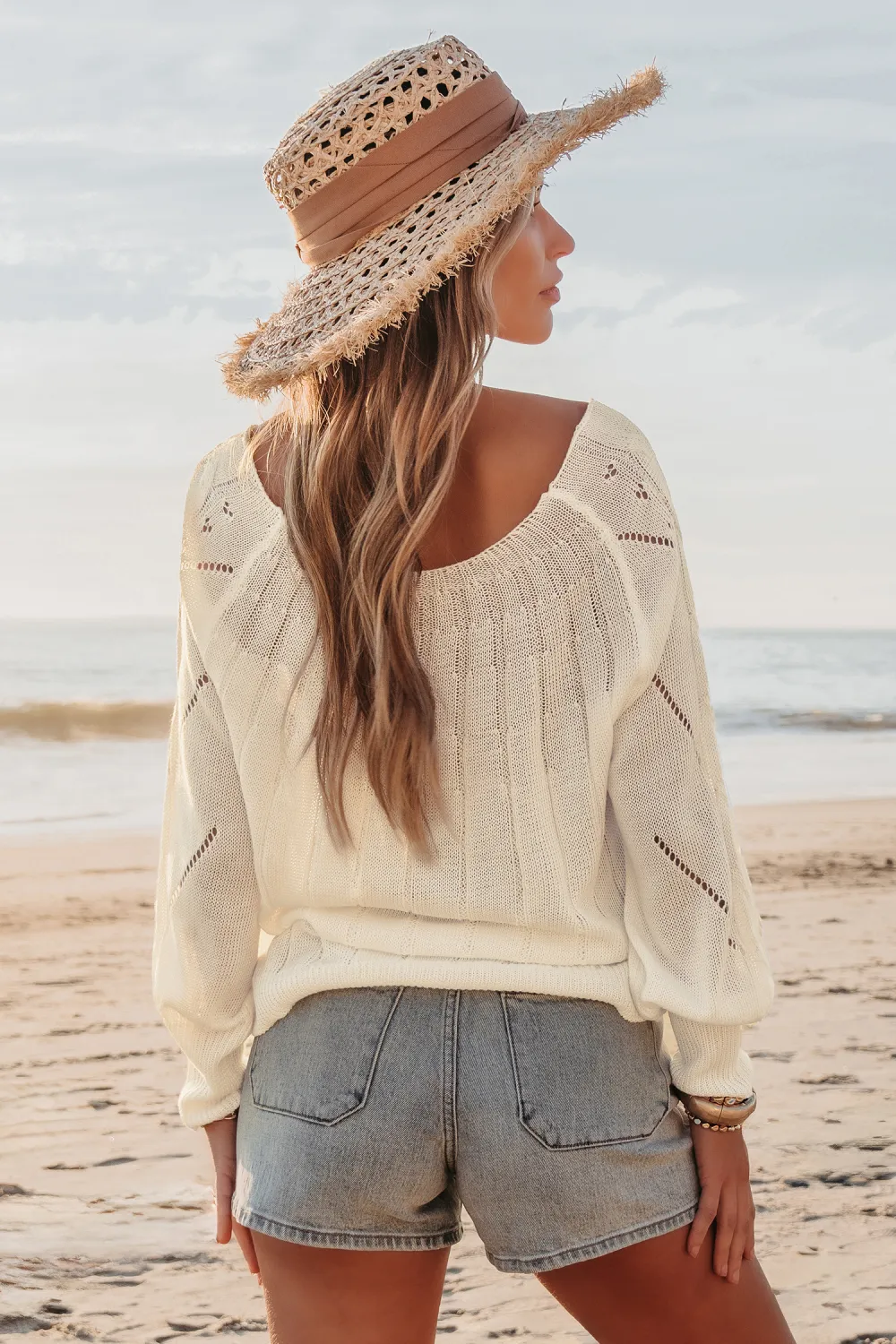 Serena Beige Cover-Up Top
