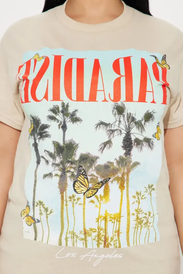 LA Paradise Short Sleeve Tee - Sand