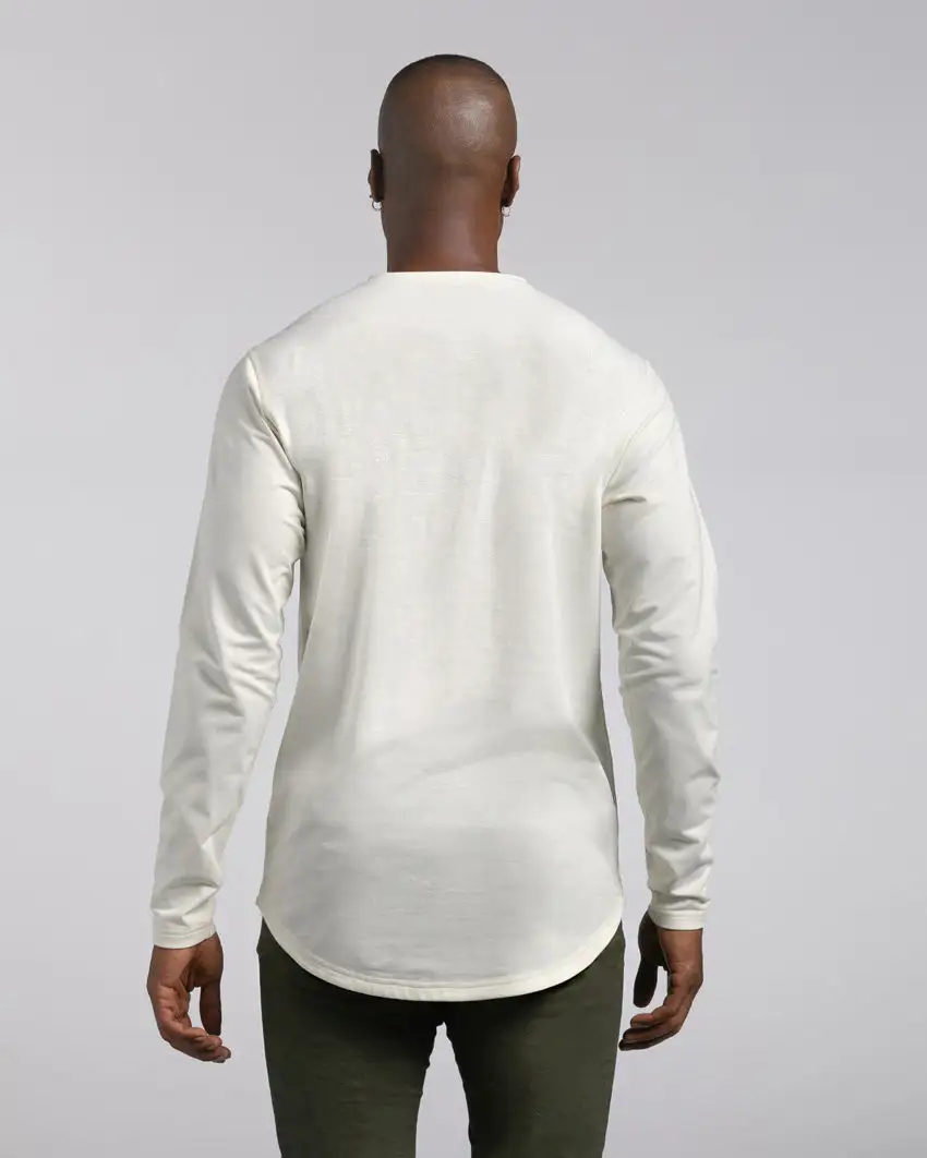 Henley Drop-Cut Long Sleeve: Lux
