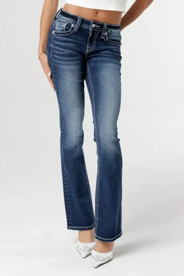 Blossoming Cross Bootcut Jeans
