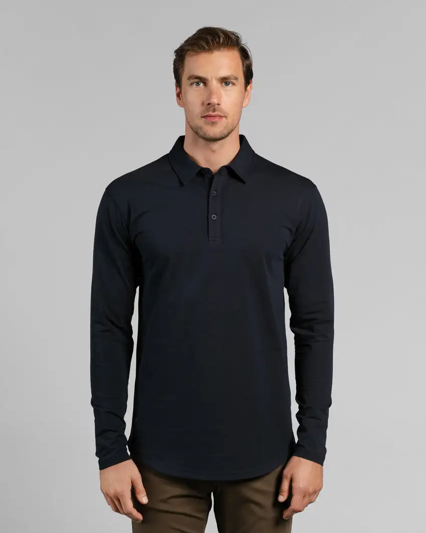 Drop-Cut Long Sleeve: Lux Polo