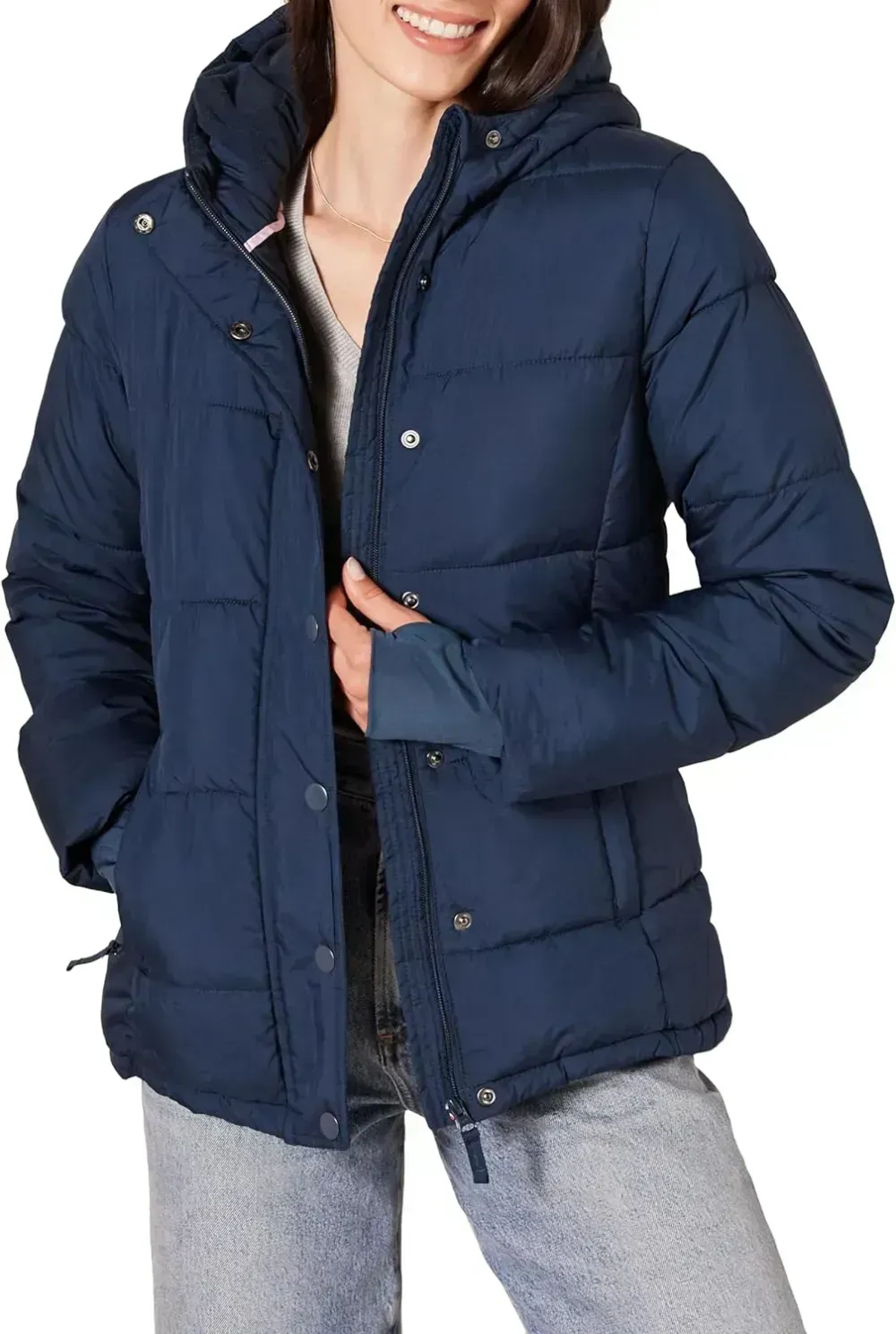 Women's Heavyweight Long-Sleeve Hooded Puffer Coat (Available in Plus Size)