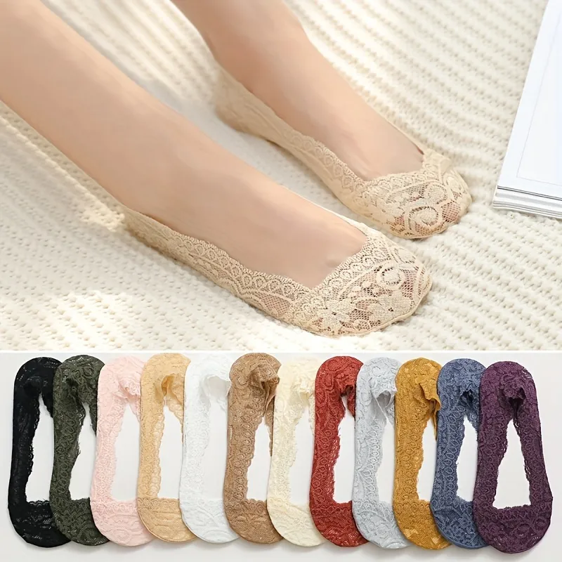 Twelve Pairs Of Summer Lightweight Floral-Printed Stockings