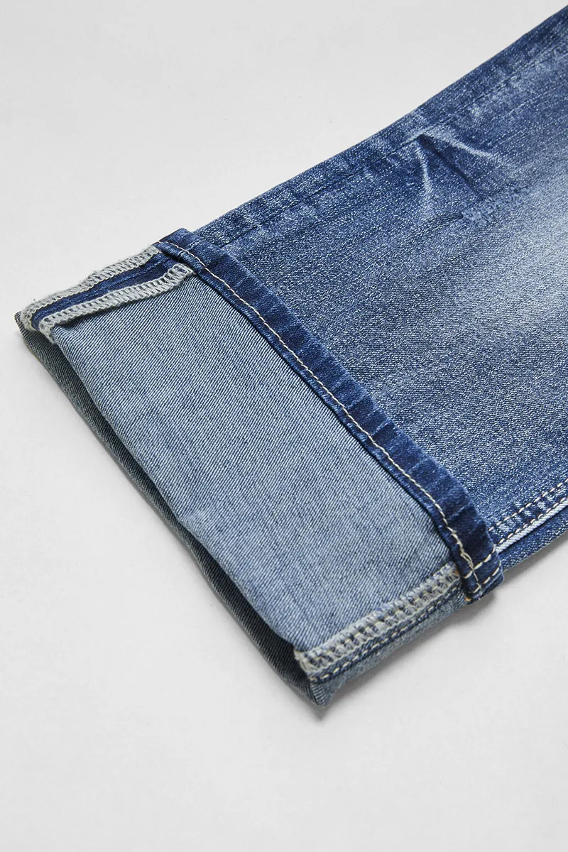 Stitch Detail Wash Stretchy Low Waist Capri Jeans