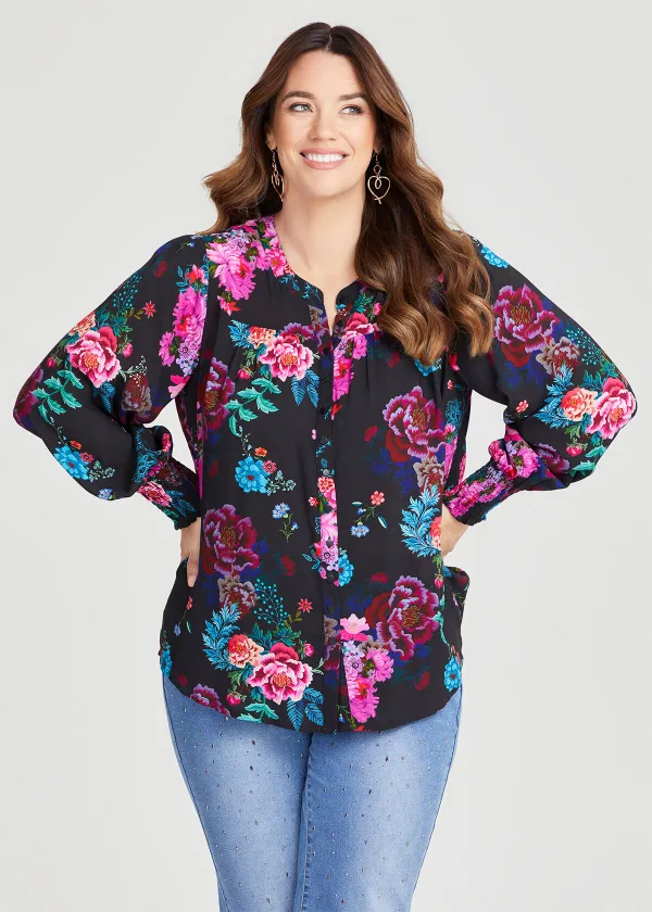 Natural Floral Bouquet Shirt