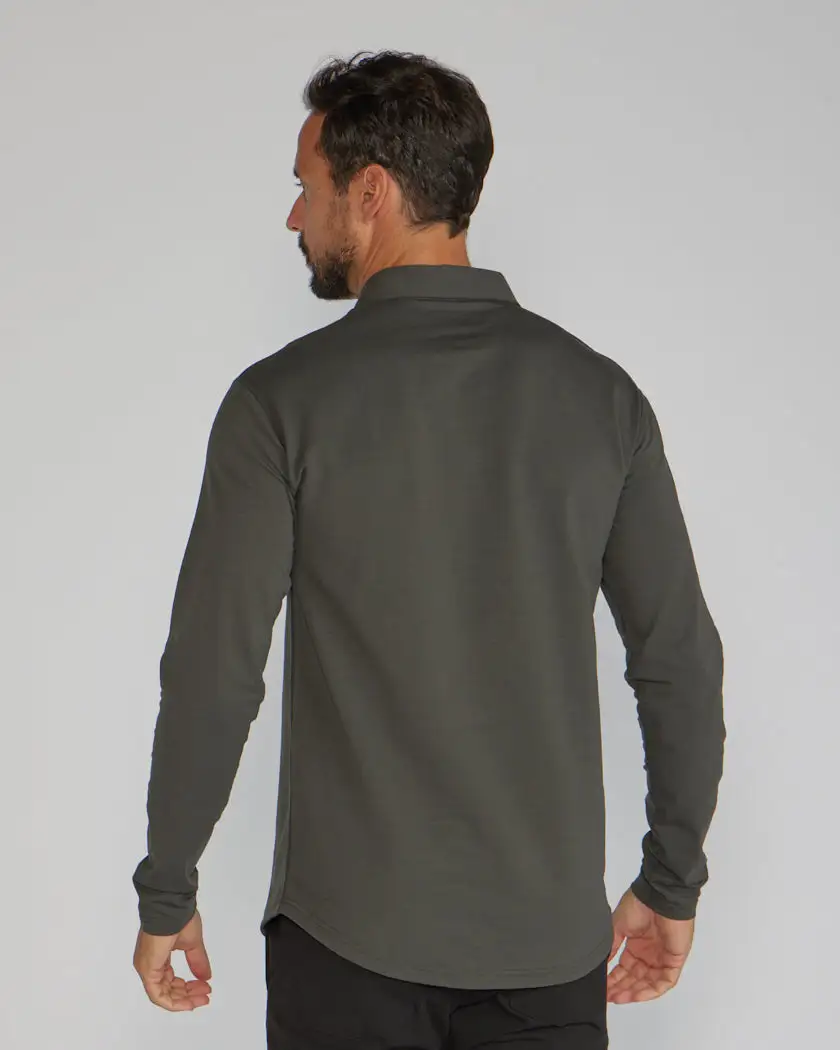 Drop-Cut Long Sleeve: Lux Polo