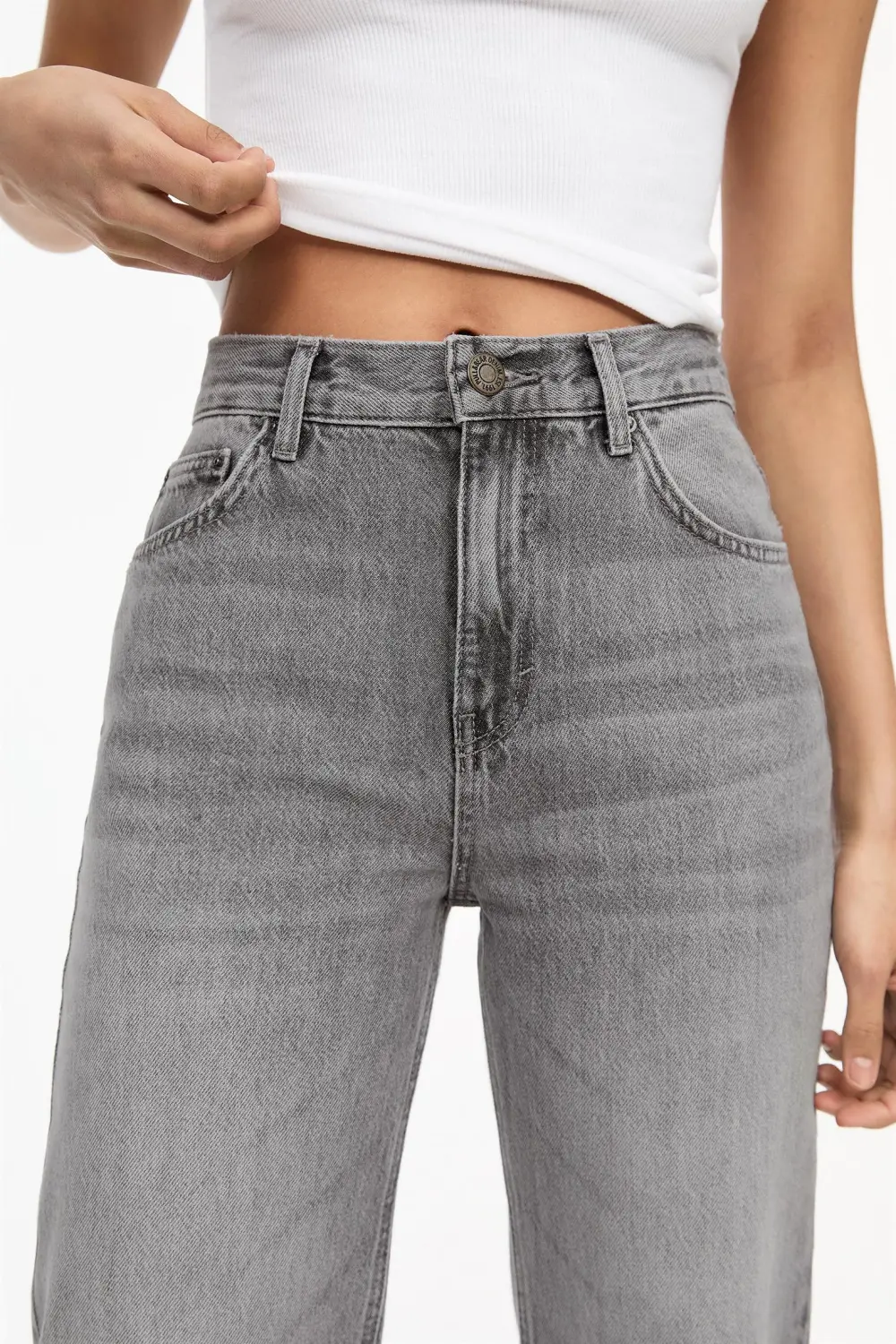 Jeans rectos tiro alto
