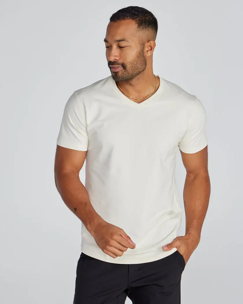 Drop-Cut V-Neck: Lux
