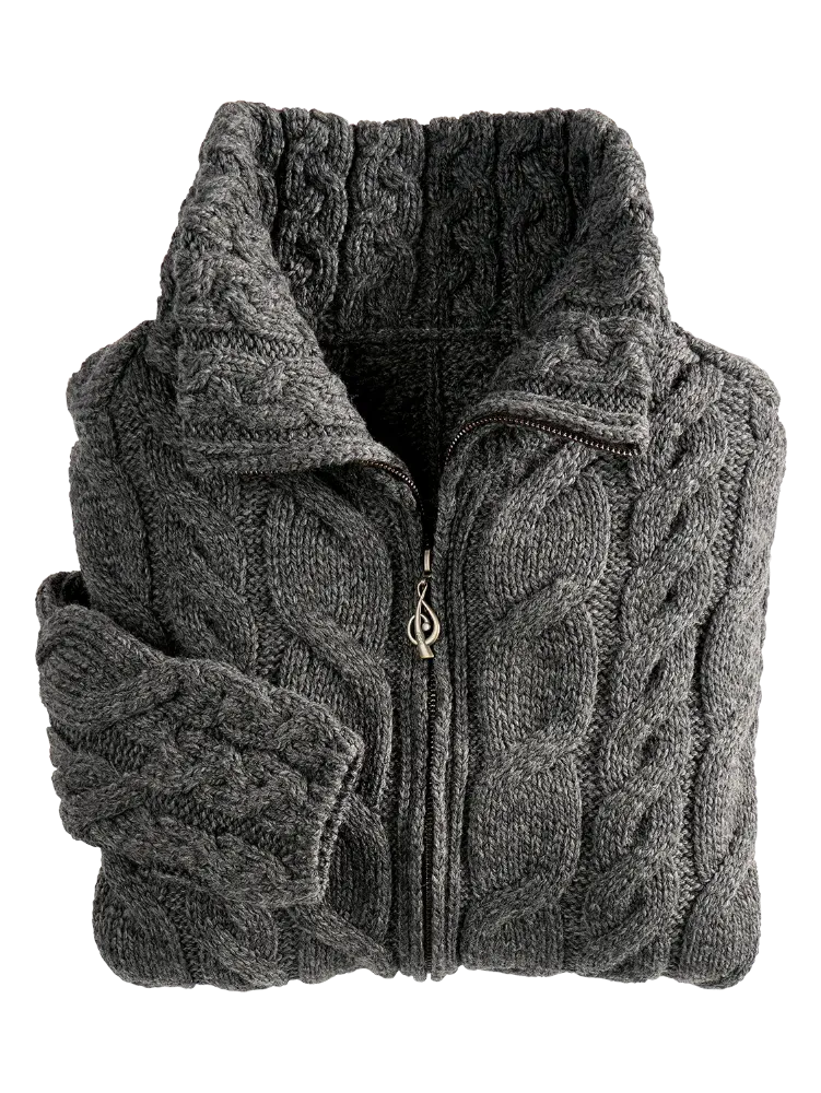 Women's Irish Supersoft Wool Full-Zip Cardigan