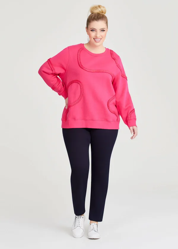 Cotton Ribbon Swirl Sweatshirt