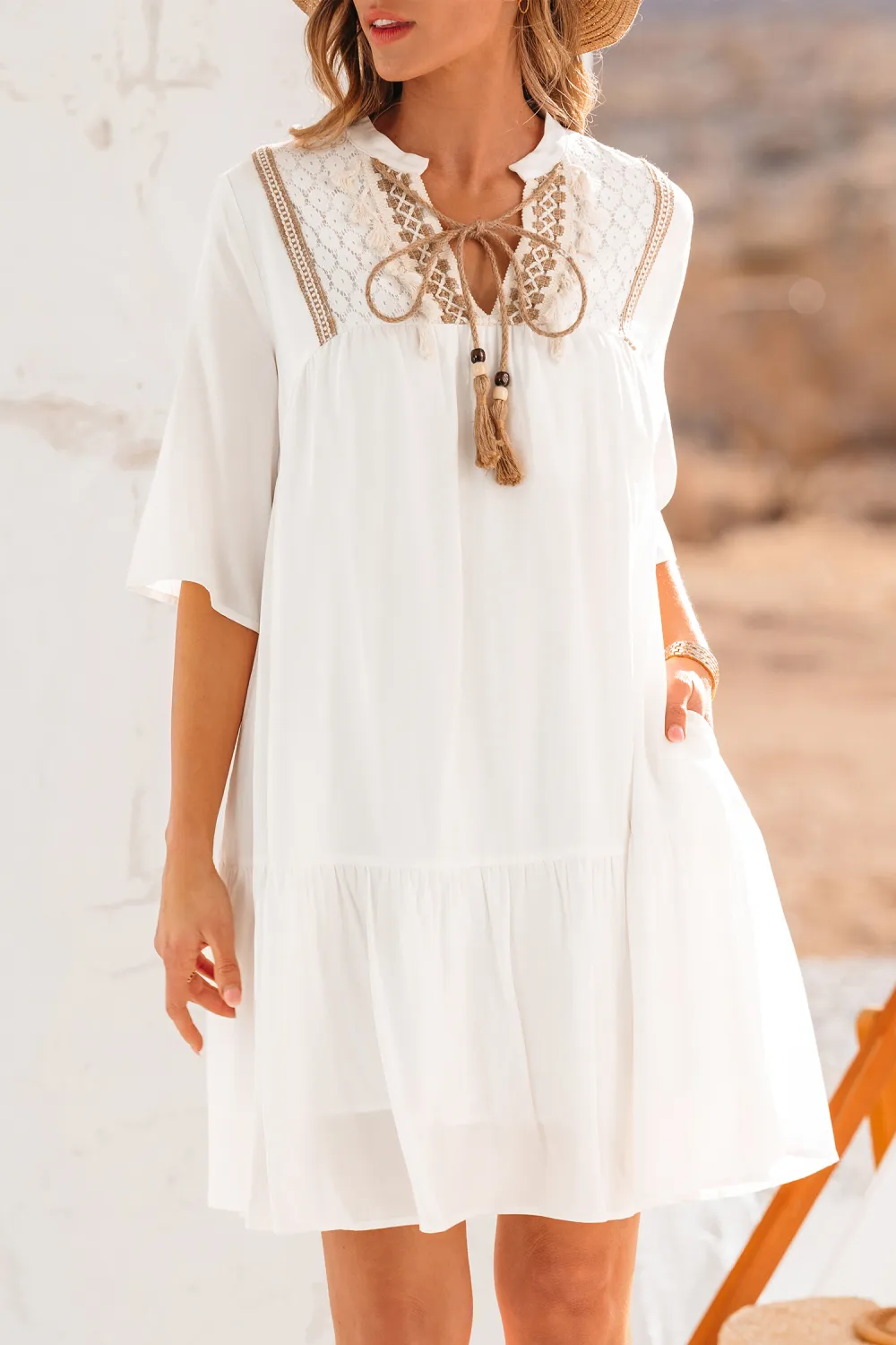 Stay Wild White Mini Dress
