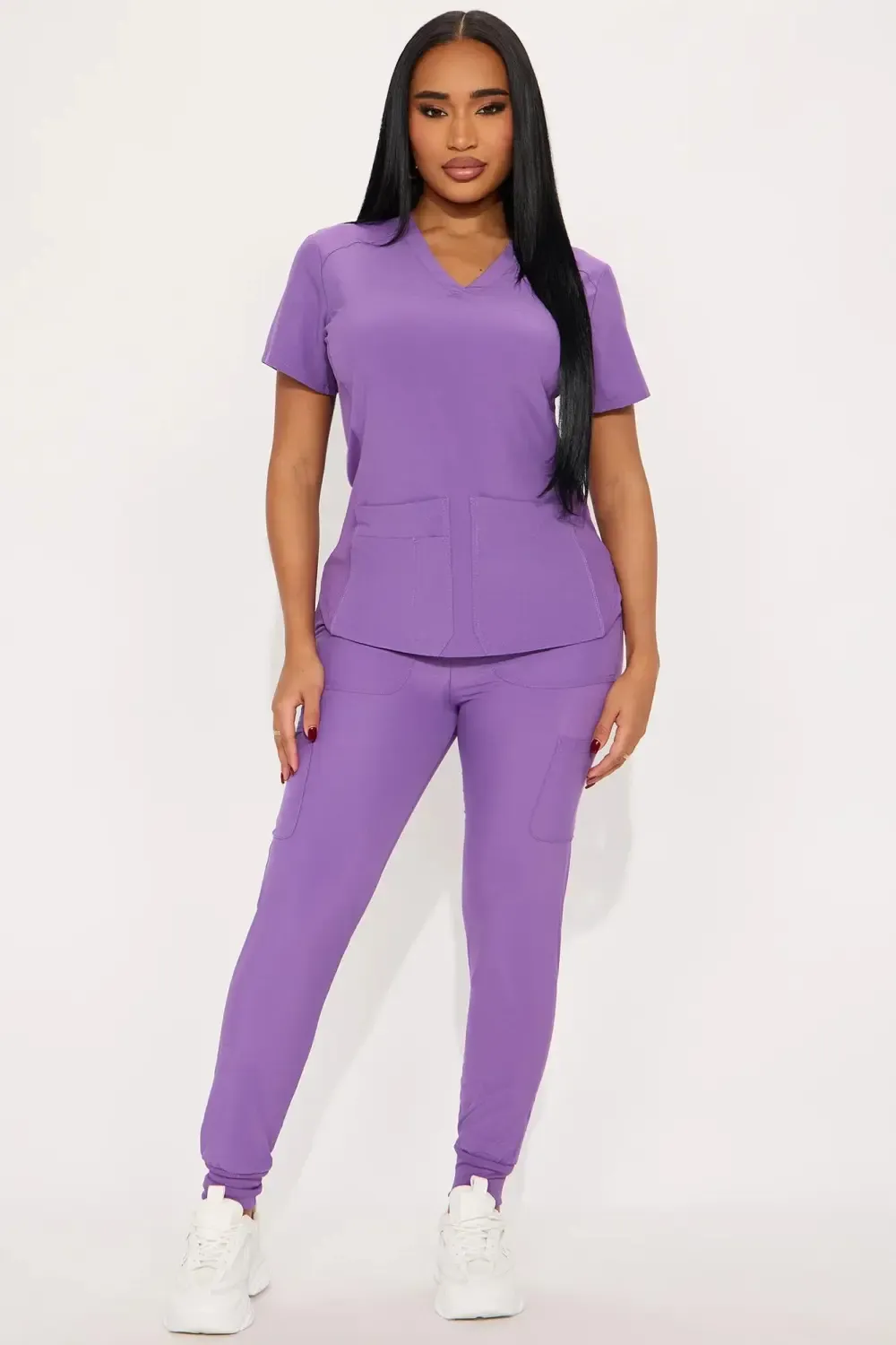 Full Shift 4 Way Stretch Uniform Scrub Set - Purple