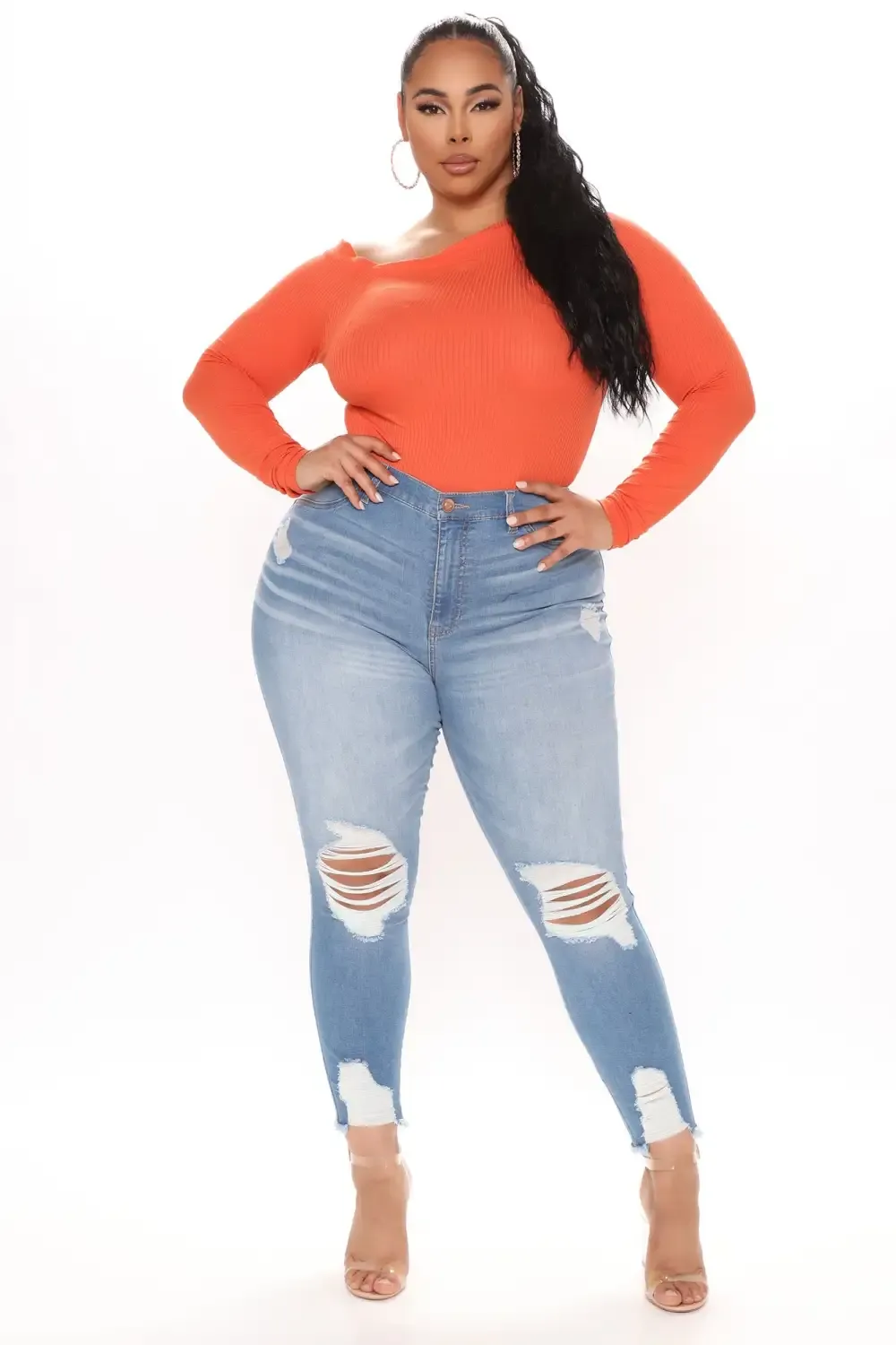 Kaitlyn Sculpting Skinny Jeans - Light Blue Wash