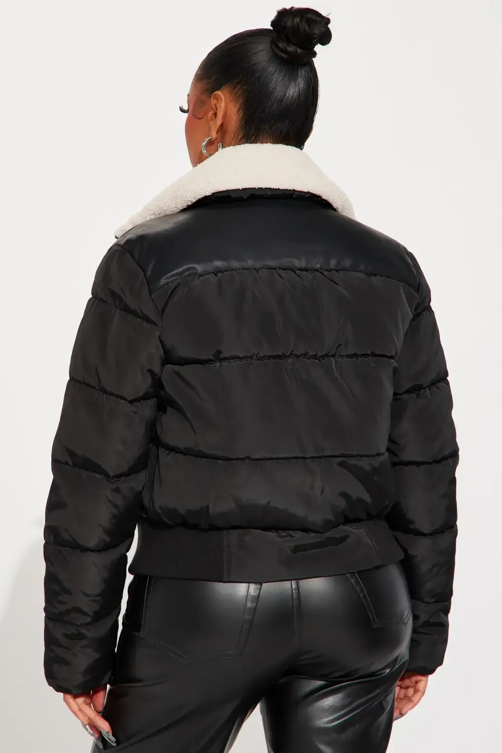 Self Made Puffer Jacket - Black