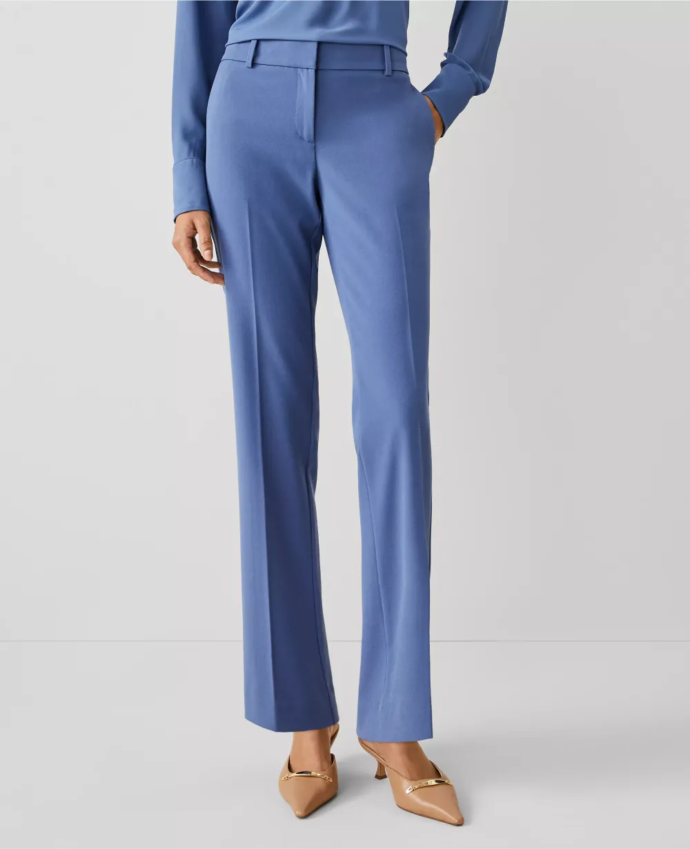 The Mid Rise Straight Pant in Seasonless Stretch