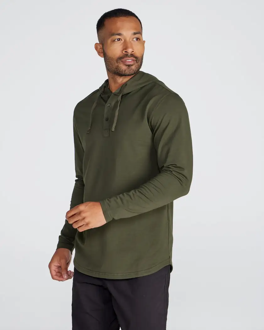 Drop-Cut: Lux Hooded Henley