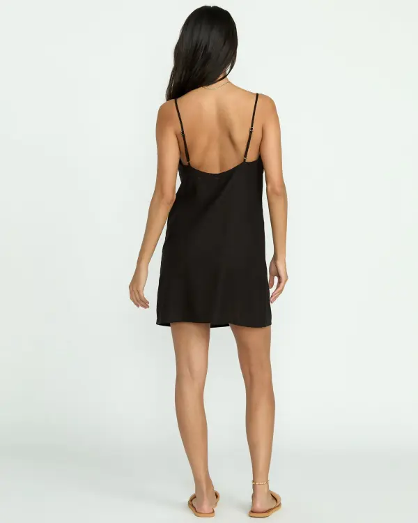 Summer Love Mini Slip Dress - Black