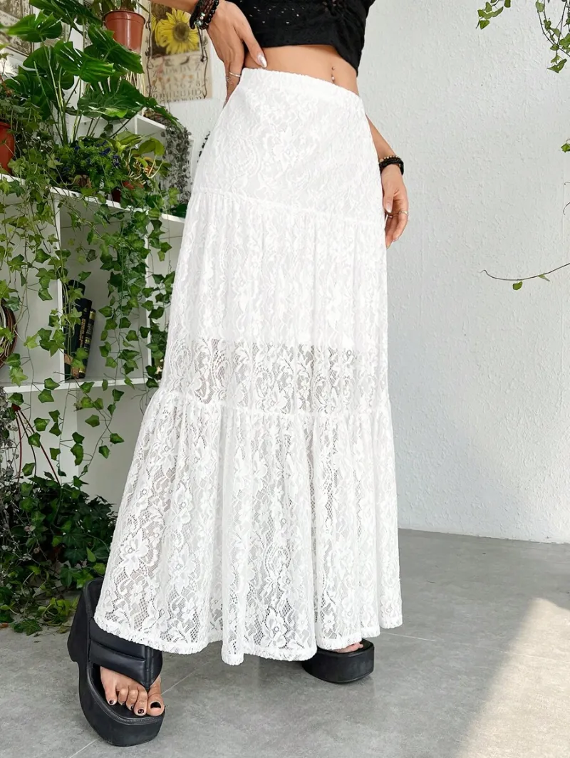 Button Up Flare Corduroy Skirt