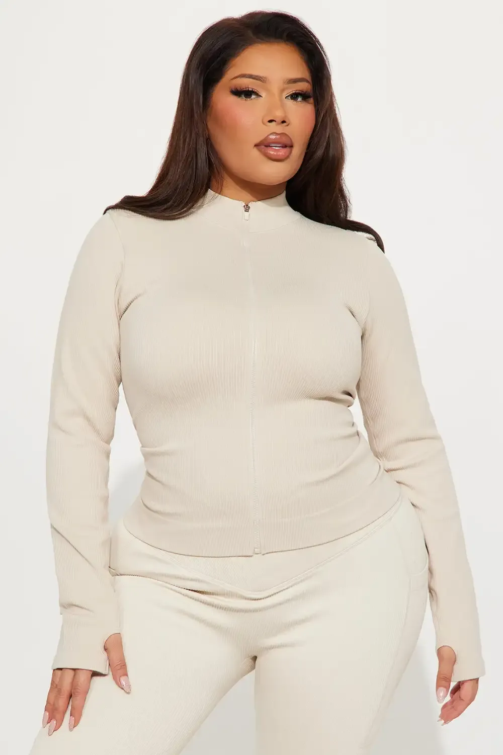 Resistance Effortless Seamless Active Jacket - Light Taupe