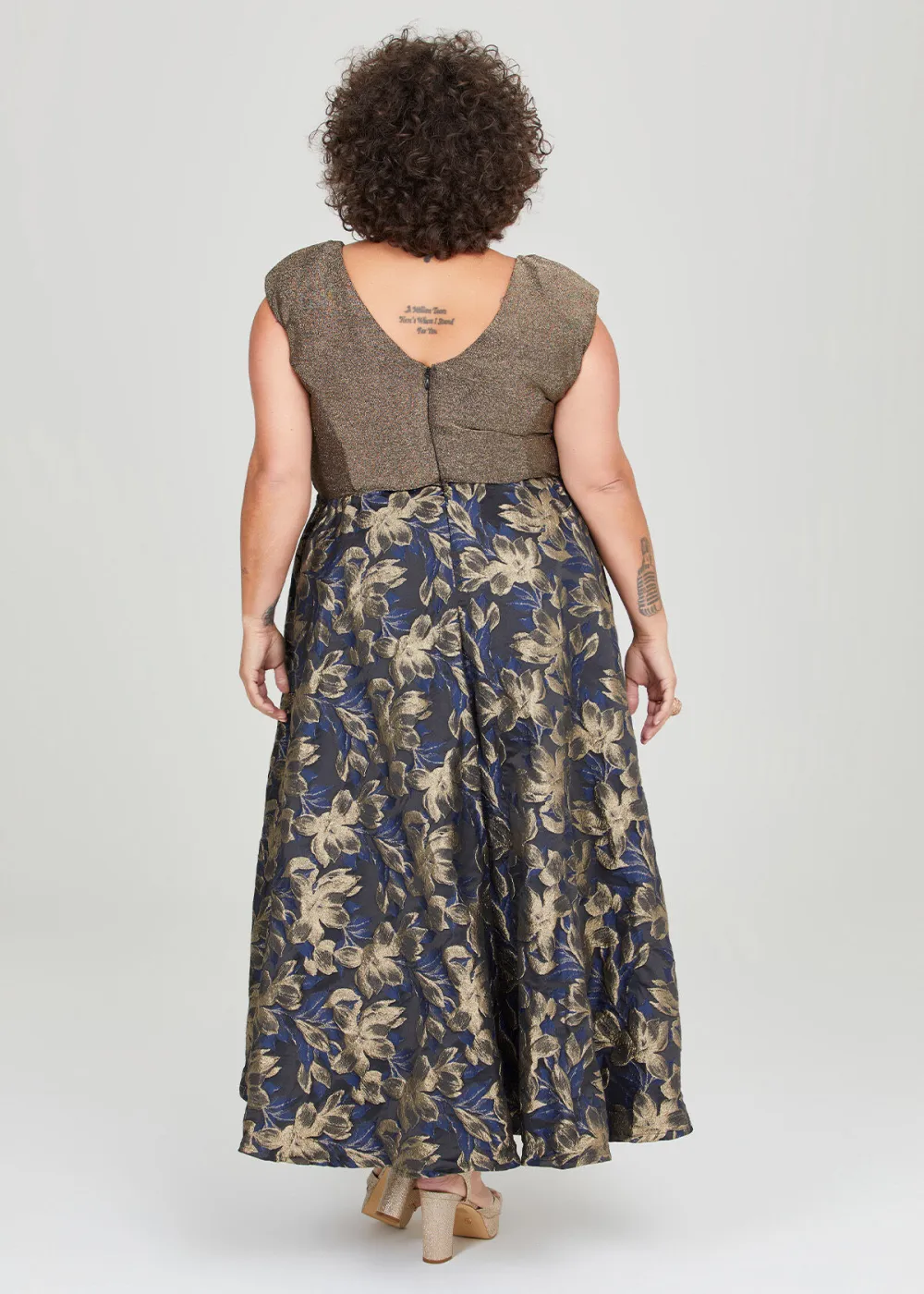 Carol Floral Jacquard Gown