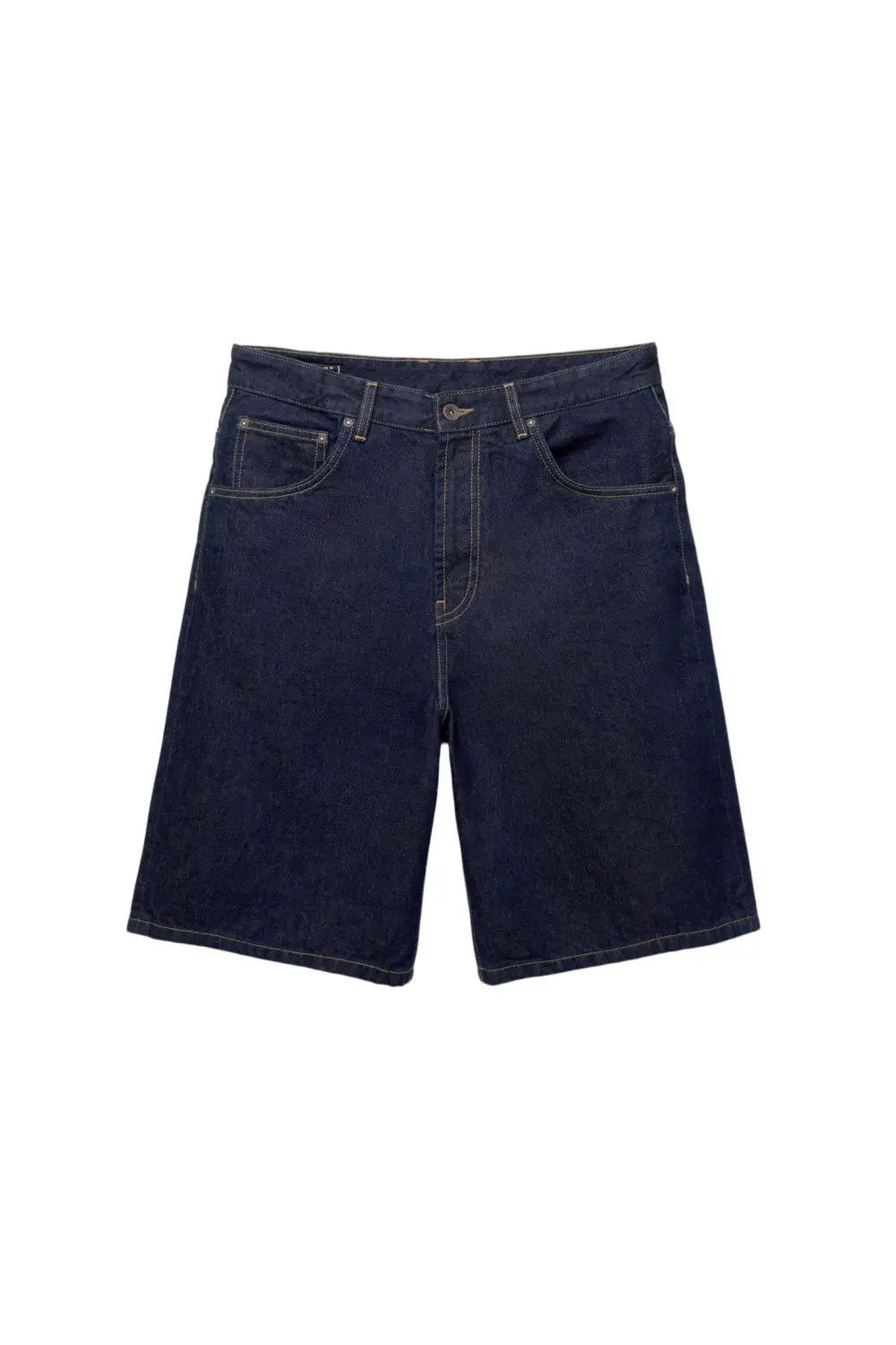 Baggy denim Bermuda shorts