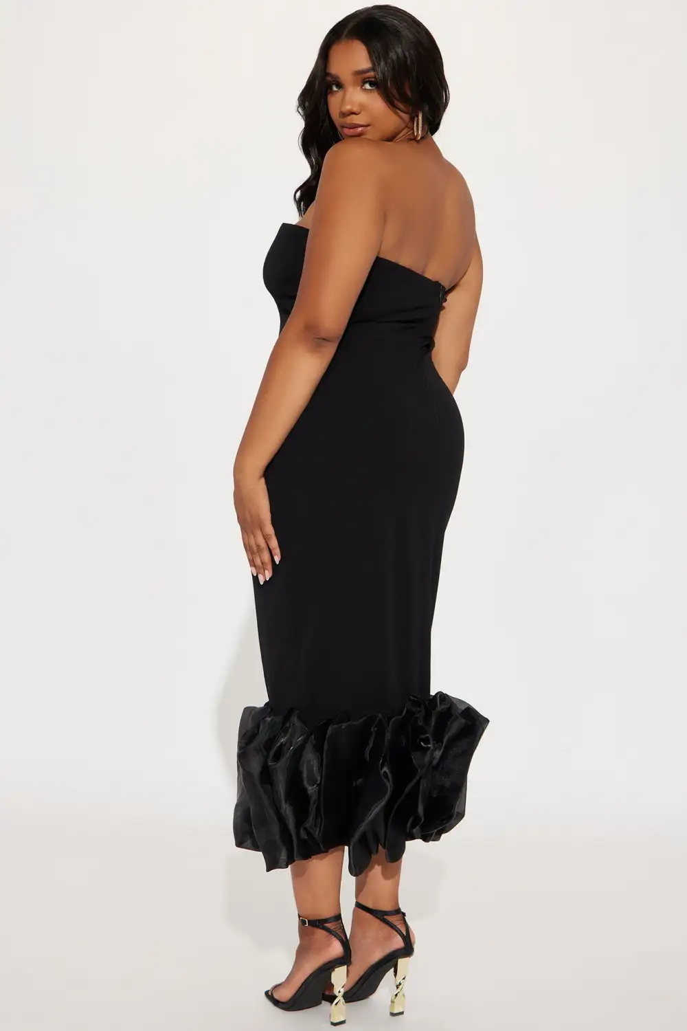 Monte Carlo Nights Midi Dress - Black