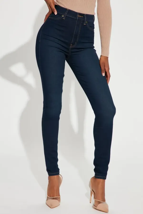 Tall Flex Game Strong Super High Rise Skinny Jeans - Dark Blue Wash