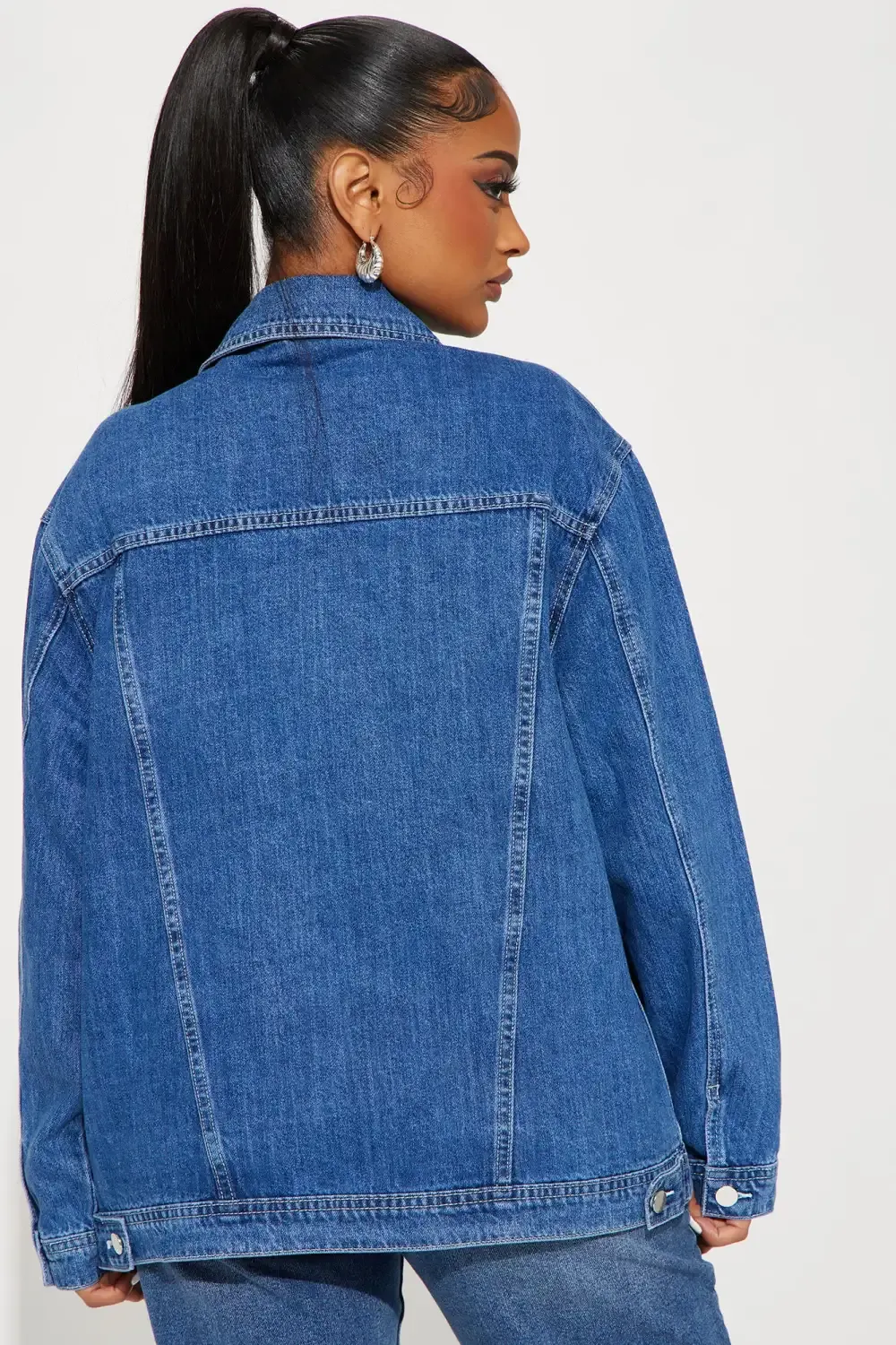 Forget About Him Denim Utility Jacket - Dark Wash