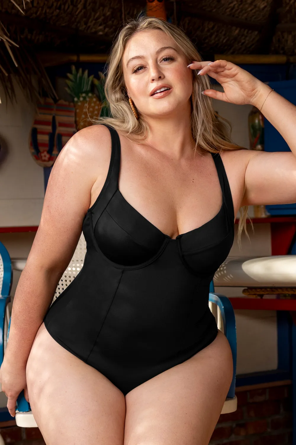 Boho Floral Underwire Slim & Sculpt One-Piece Swimsuit