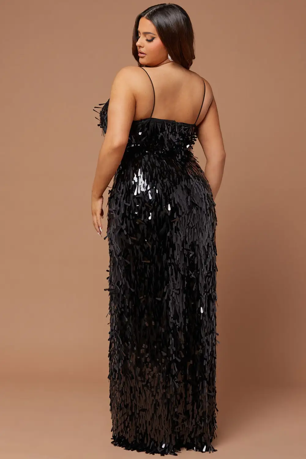 Emilia Paillette Maxi Dress - Black
