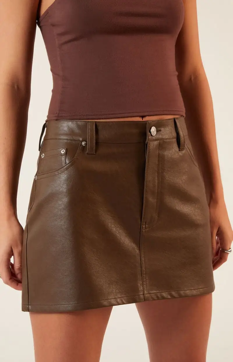 PacSun Faux Leather Mini Skirt