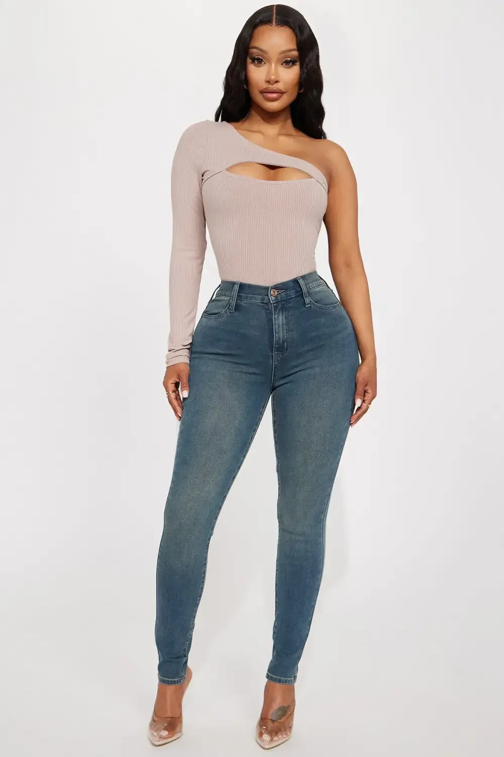 Unfounded Tinted Stretch Skinny Jeans - Medium Wash