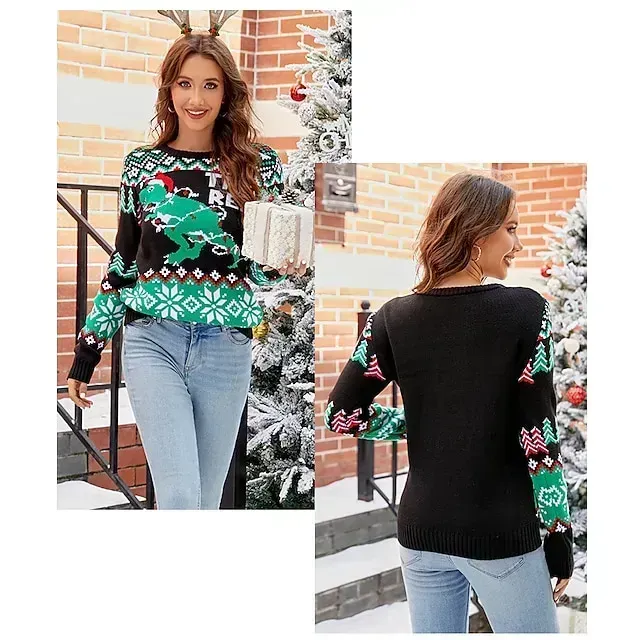Christmas Snowman Ugly Christmas Sweater / Sweatshirt Sweatshirt Pullover Anime Funny Top For Women's Adults' 3D Print 100% Polyester Party Casual Daily
