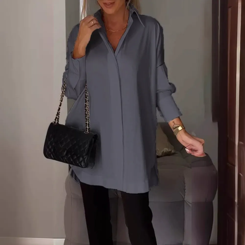 Women's Loose Simple Long Sleeve Shirts