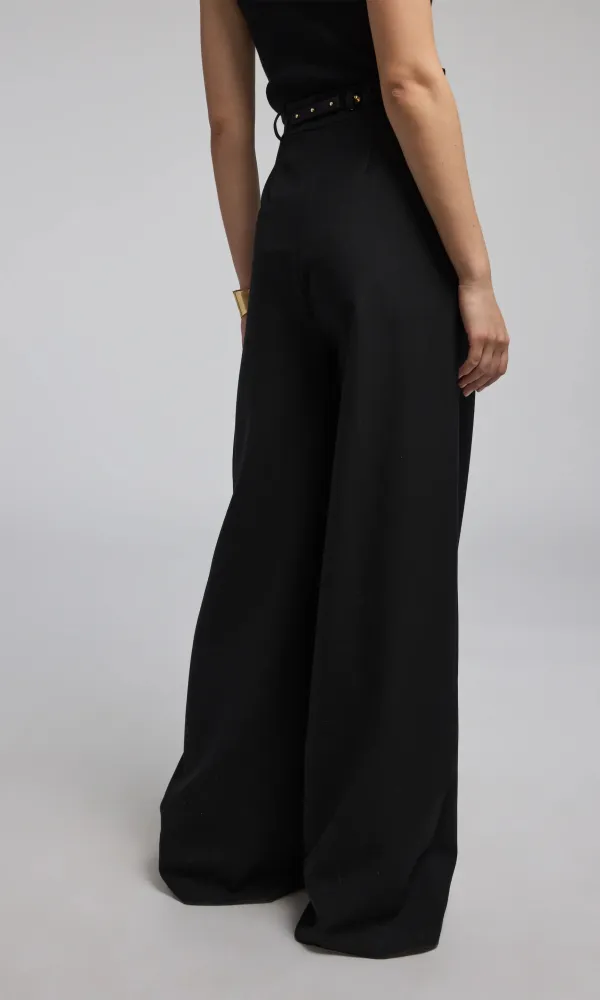 Johanna Suiting Turn-Lock Belted Pants