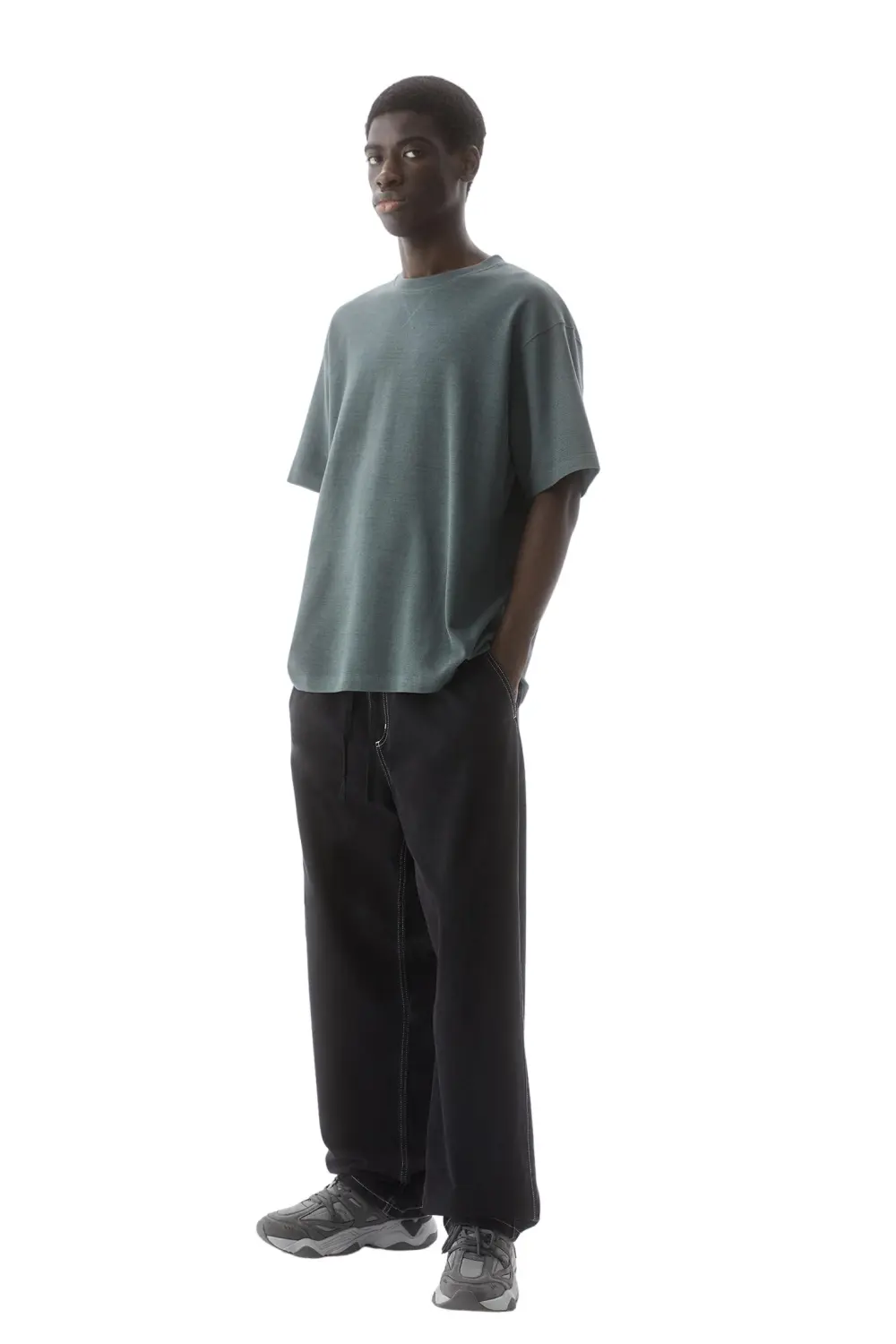 Basic short sleeve textured T-shirt