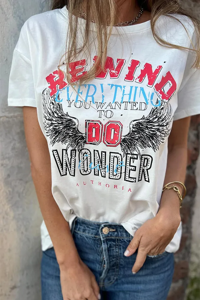 Women's cartoon pattern T-shirt